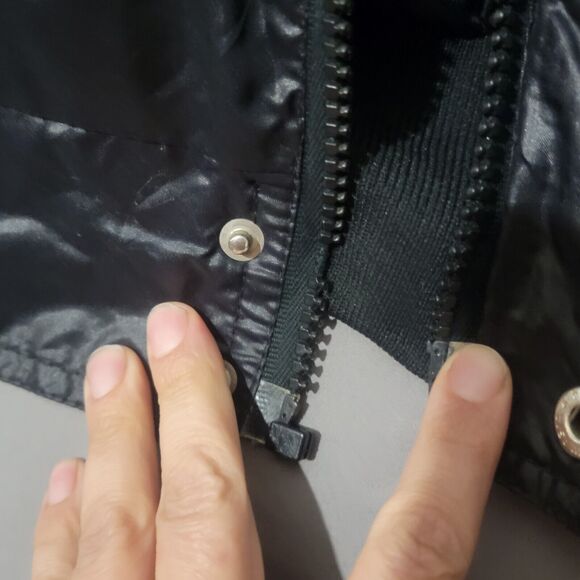 Vintage Star Gear 1980s Windbreaker Jacket Size Large Black Zip Pockets Retro - Picture 5 of 15